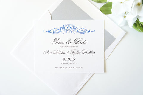 Royal Blue Save the Date