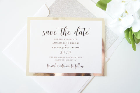 Modern Silver Save the Date