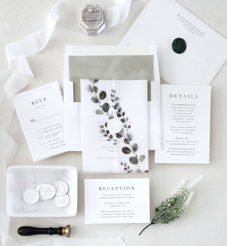 Eucalyptus Wedding Invitation Suite - Sample Set