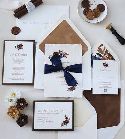 The Rowan Suite Autumn Wedding Invitation - Deposit