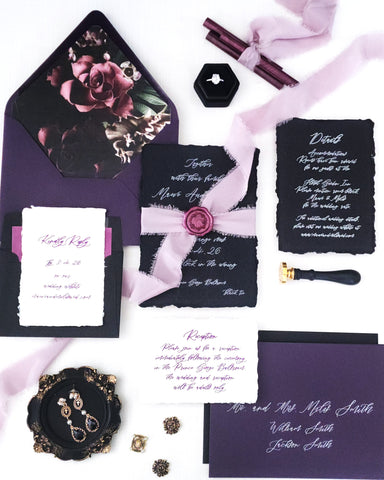 Purple and Black Cotton Rag Maeve Suite - Deposit