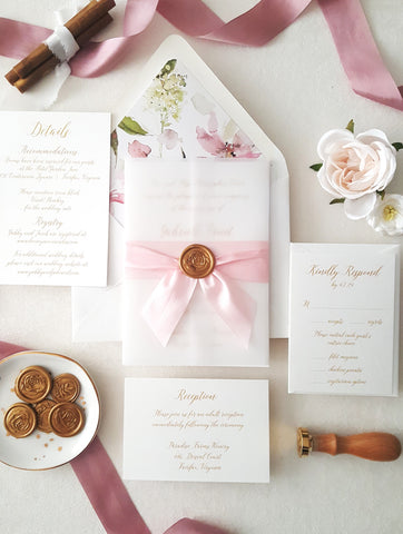 Gabrielle Calligraphy Wedding Invitation - Sample Set