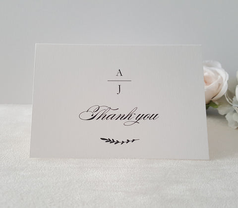 Monogram Wedding Thank You Cards -  DEPOSIT