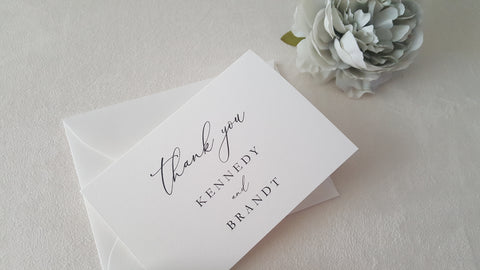 Traditional Wedding Thank You Cards -  DEPOSIT