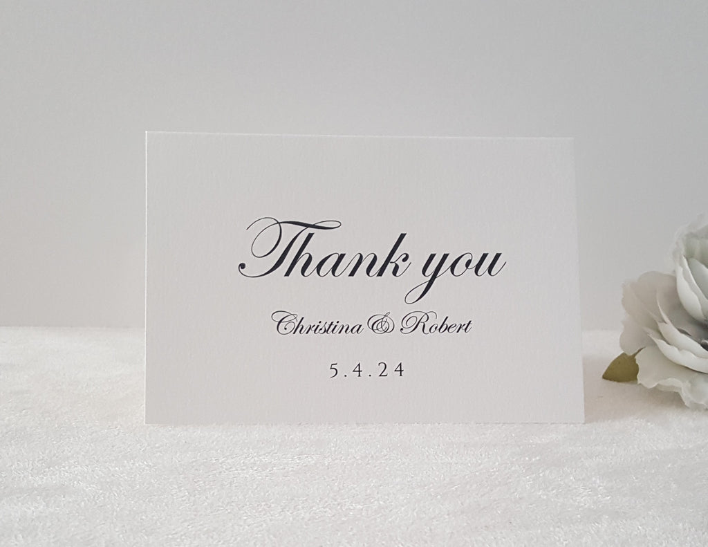 Funky Script Wedding Thank You Card - Berry Berry Sweet
