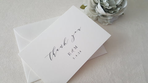 Formal Wedding Thank You Cards -  DEPOSIT