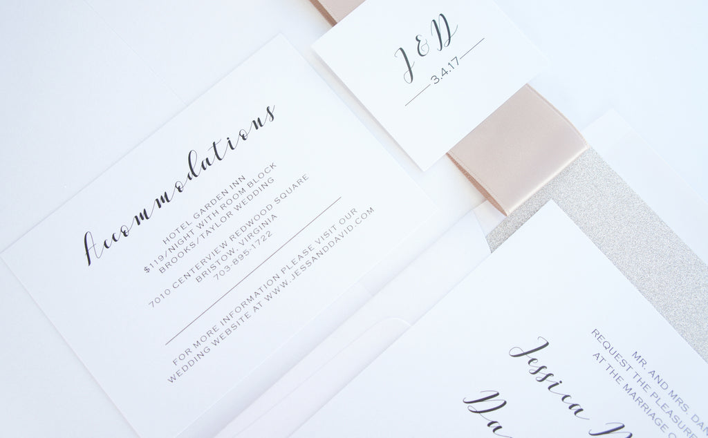 Modern Calligraphy Wedding Invitation - DEPOSIT – KraftWeddingPapers
