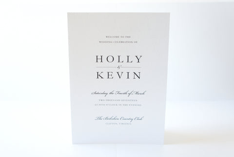 Modern Elegant Wedding Program - DEPOSIT