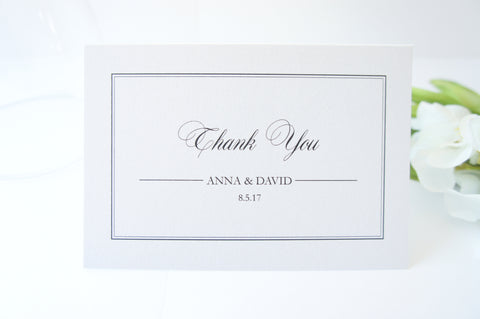 Classic Wedding Thank You Cards -  DEPOSIT