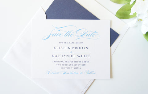 Blue Save the Date
