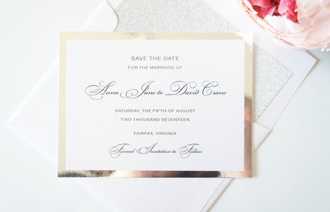 Elegant Silver Save the Date