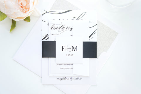 Calligraphy Wedding Invitation - SAMPLE SET