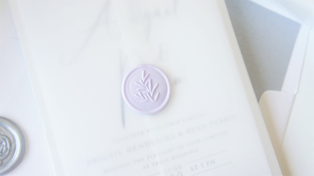 White Wax Seals with Lavender Seeds – Paradise Invitations